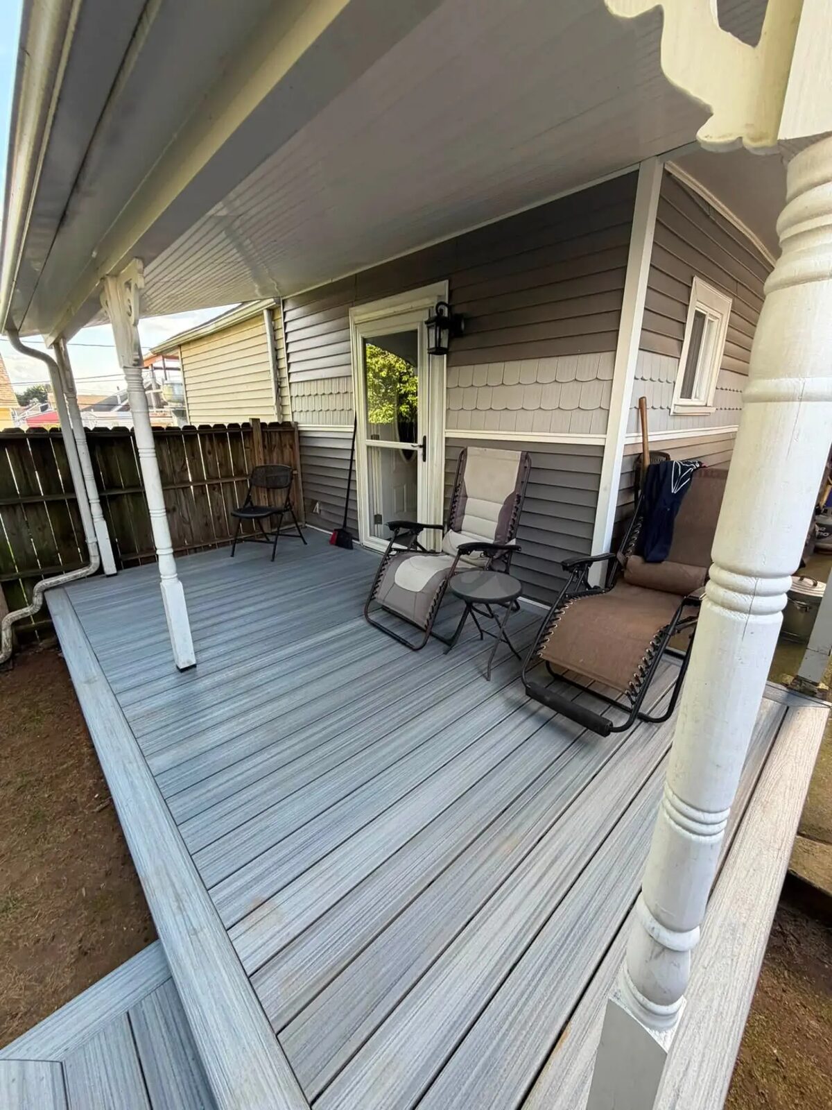 Composite wrap-around porch deck project