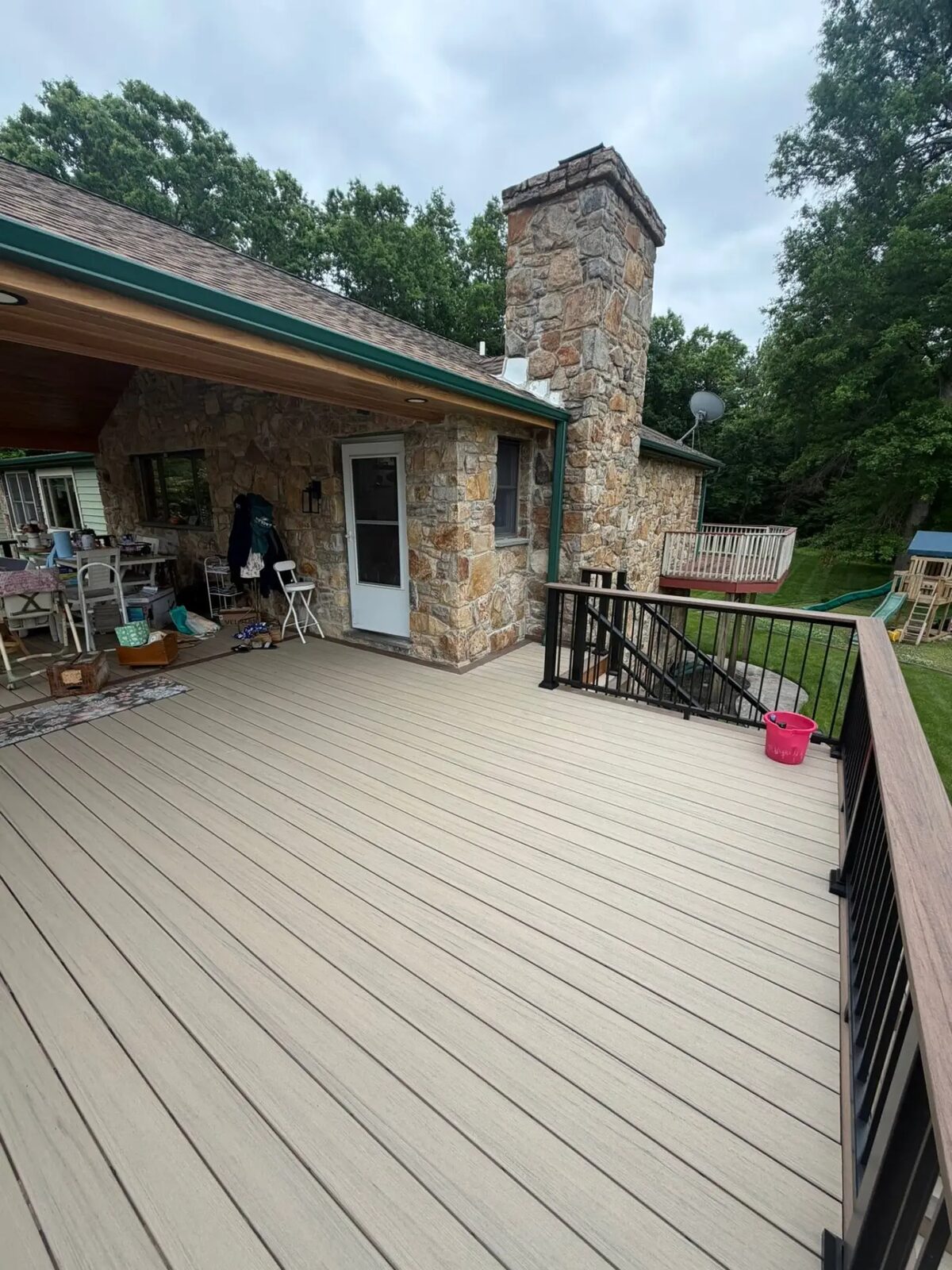 Composite Deck at Stone Farmhouse — Montgomery County, PA