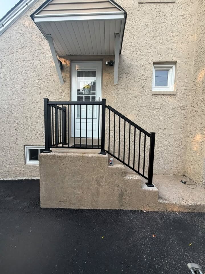 Entry Door, Steps & Safety Railing — Quakertown, PA